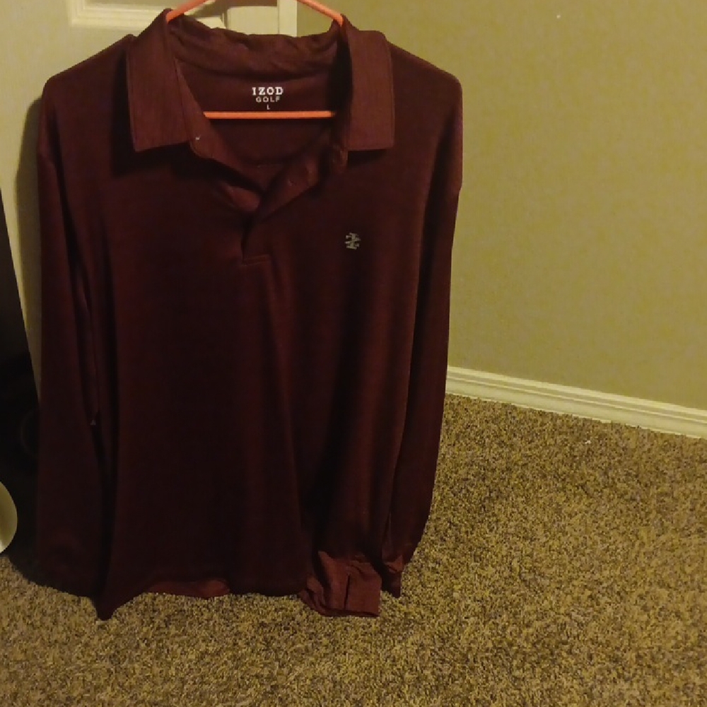 Men's Polo IZOD Golf  Long Sleeve Size Large